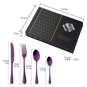 Set <span class=keywords><strong>de</strong></span> Regalo en Stock <span class=keywords><strong>de</strong></span> Cubertería Metálica <span class=keywords><strong>de</strong></span> 24 Piezas <span class=keywords><strong>de</strong></span> Acero Inoxidable con <span class=keywords><strong>Cuchillo</strong></span>, <span class=keywords><strong>Cuchara</strong></span> <span class=keywords><strong>y</strong></span> <span class=keywords><strong>Tenedor</strong></span> - Product Image 6