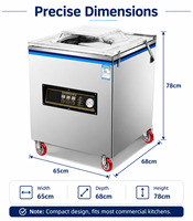 Machine d'emballage sous vide industrielle commerciale électrique automatique en acier inoxydable à chambre unique avec contrôle numérique du film