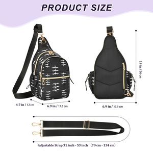 Bolso Bandolera Pequeño de Poliéster con Estampado Personalizado de Aves Iwa Hawaianas, Mini Bolso de Pecho para Hombre - Product Image 2