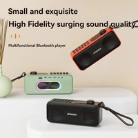 Radio FM portable SANSUI F59, lecteur MP3 Walkman, haut-parleurs sans fil pour l'extérieur, qualité sonore Hi-Fi, horloge LED, affichage des paroles