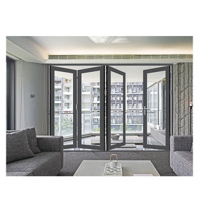JBD doble acristalamiento puerta bi doble acordeón de vidrio de aluminio <span class=keywords><strong>patio</strong></span> exterior puertas - Product Image 6