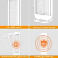 Chauffage rapide, radiateur infrarouge autonome, chauffage d'appoint portable 1400W avec protection contre les chutes et la surchauffe pour une utilisation en intérieur