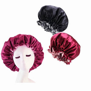 หมวกคลุมผมผ้าซาตินไหมพิมพ์ลายดิจิตอลสองชั้น สไตล์แฟชั่น สี่ฤดู ลายเรียบ รับผลิตตามสั่ง ขายส่งจากโรงงาน พร้อมสกรีนโลโก้ - Product Image 2
