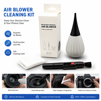 Kit de nettoyage avec souffleur d'air, stylo pour objectif et chiffon - Boîte personnalisée pour appareils photo reflex numériques, hybrides, CCD, CMOS