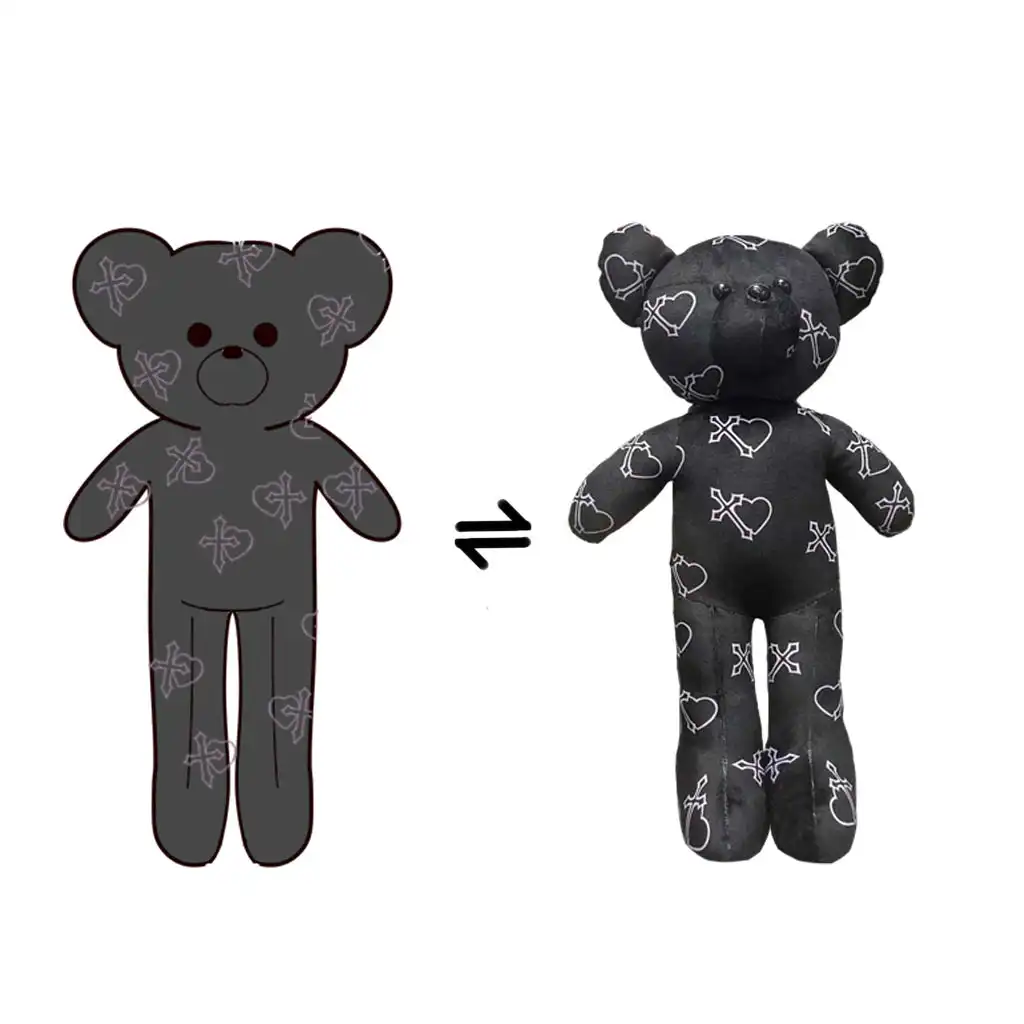 Kualitas Tinggi Logo Kustomisasi Pabrik Ransel Anak Boneka Beruang Tas Boneka Anak-anak 3D Beruang Teddy Pencetakan Ransel Bayi