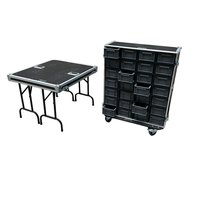 Valise de transport mobile KKMARK en aluminium avec tiroirs Euro et table de travail pour événements sportifs et tournées de concerts