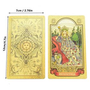 Barajas <span class=keywords><strong>de</strong></span> <span class=keywords><strong>Tarot</strong></span> Rusas Originales Personalizadas <span class=keywords><strong>de</strong></span> 12*7 con Lámina Dorada, Barajas <span class=keywords><strong>de</strong></span> <span class=keywords><strong>Tarot</strong></span> <span class=keywords><strong>de</strong></span> Espíritus Errantes, <span class=keywords><strong>Significado</strong></span> <span class=keywords><strong>de</strong></span> las <span class=keywords><strong>Cartas</strong></span>, Material Plástico, Caja <span class=keywords><strong>de</strong></span> Juego - Product Image 2