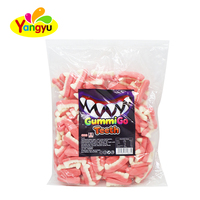 Bonbons gélifiés amusants en forme de dents, en gros, grand format, saveur fruitée