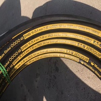Selang Hidrolik Presisi Spiral Kawat Baja 2 Inci 4SP Tahan Minyak Karet Sintetis EATON AEROQUIP Tekanan Tinggi Warna Hitam