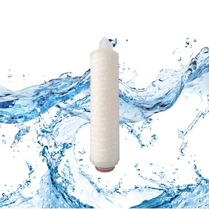 Cartouche filtrante plissée en PP de 10 pouces, 1/5 micron, pour pompe de station d'épuration industrielle, avec une grande capacité de retention de saleté et une garantie d'un an - Product Image 1