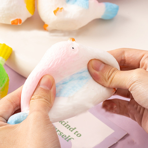 Creative 10cm Colorful Birds <b>Squishy</b> Toy TPR Stress Relief Squeeze Gift for Kids 6+ Years Easy Mood Fun - Product Image 2
