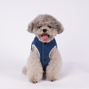 गर्म बिक्री बिल्ली कपड़े बस कुत्ते कपड़े कुत्ते पालतू सर्दियों बनियान कपड़े पालतू जानवर आलीशान आकस्मिक बनियान कुत्ते ऊन कोट के साथ जिपर जेब - Product Image 2