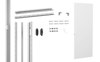 Porte intérieure moderne en bois massif sans cadre en acier, finition blanche pré-peinte, cadre de porte invisible, utilisation pour la maison ou le bureau