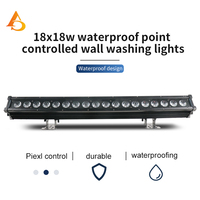 AICPOSE - Barra de Luz LED Impermeable de 18 x 18 W, RGBWA UV DMX, Control de Puntos de Píxeles, Barra Lineal para Exteriores, Escenarios, DJ, Discotecas