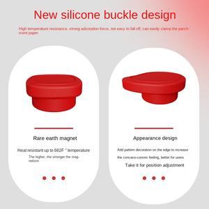 Vendita calda e resistente alle alte Temperature fibbia in Silicone per alimenti a magnete <span class=keywords><strong>friggitrice</strong></span> <span class=keywords><strong>ad</strong></span> <span class=keywords><strong>aria</strong></span> carta per pasticceria utensili per pasticceria - Product Image 2