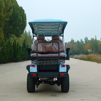 Buggy de golf utilitaire personnalisé, voiture de tourisme électrique, buggy utilitaire tout-terrain, voiturette de golf de chasse 4 + 2 places
