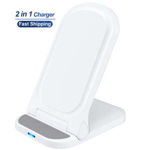 Station de charge <span class=keywords><strong>sans</strong></span> <span class=keywords><strong>fil</strong></span> pliable 2 en 1 15w max <span class=keywords><strong>chargeur</strong></span> <span class=keywords><strong>sans</strong></span> <span class=keywords><strong>fil</strong></span> à charge rapide pour <span class=keywords><strong>iphone</strong></span> - Product Image 1