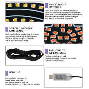 ไฟหน้า LED ดีไซน์รูปดาวห้าแฉก แผงเมทริกซ์ LED หน้าจอแสดงผลแบบนุ่มนวล ตกแต่งหน้าต่าง กันน้ำ IP67 สำหรับรถบรรทุกและรถยนต์ รุ่น JHS-Z-22 - Product Image 6