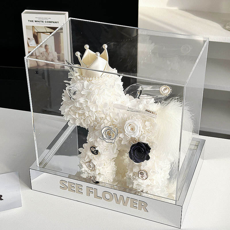 Crown unicorn double sided flower black white  color