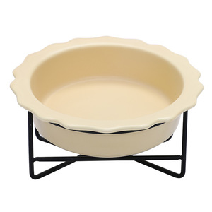 Tazón de cerámica para comida de gatos, elevado, de forma redonda, con soporte para alimentar a las mascotas - Product Image 5