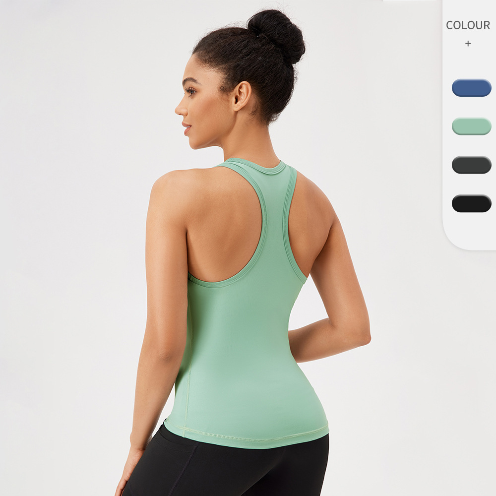 Women's Sports Vest Tight I-shaped Back Yoga Tank Top Clothes Quick-dry Perspiration Breathable Fitness Running Singlet