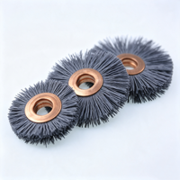 Brosse abrasive en carbure de silicium avec poils en nylon pour le polissage industriel des métaux, le débavurage et la finition de surfaces rotatives
