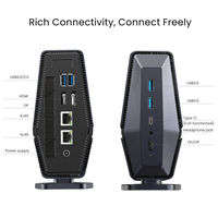 OEM Wholesale AMD Ryzen 7 8845HS Mini PC with LCD Screen Dual 2.5G LAN DDR5 4TB Mini Gaming Desktop Computer Custom PC