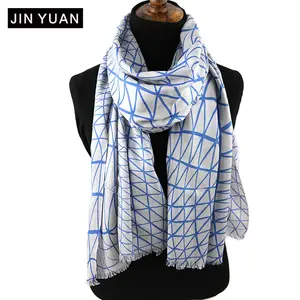 custom winter women 50% silk 50% merino wool scarf shawl designer print silk wool scarves shawl