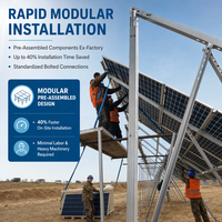 Solution de montage fiable, système de montage solaire au sol, support de montage solaire en alliage d'aluminium, fixation au sol sécurisée
