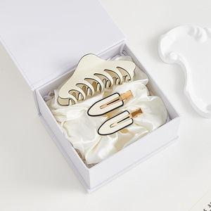 SAIYII Pinces <span class=keywords><strong>à</strong></span> cheveux sans plis, pinces bec de canard pour franges, chouchous en acétate, accessoires capillaires, coffret cadeau pour femmes - Product Image 1