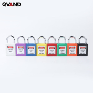 QVAND Fabricant OEM <span class=keywords><strong>Cadenas</strong></span> <span class=keywords><strong>de</strong></span> sécurité en nylon PA66 avec anse en acier <span class=keywords><strong>de</strong></span> 25 mm, clé passe-partout, étiquette personnalisée, modèle M-G25 - Product Image 6