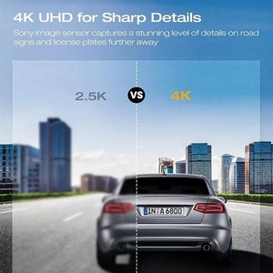 กล้องบันทึก GPS WIFI 4K + 1080 2160P,เครื่องบันทึก DVR เลนส์คู่สำหรับรถยนต์กล้อง <span class=keywords><strong>Sony</strong></span> 96675เซ็นเซอร์ IMX323 - Product Image 3