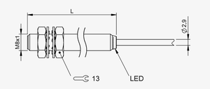 MT-balluff BES 516-324-E4-C-PU-03 M12ฟลัชเซ็นเซอร์ความใกล้ชิดแบบเหนี่ยวนำ PNP NO 24V BES00N5สแตนเลส10 ~ 30 VDC - Product Image 4