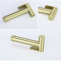 Goldene Wandmontierte Bidet-Armatur aus Messing, Tragbarer Toilettensprüher für Stoffwindeln, Körperwäsche, Badezimmer
