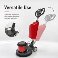 Wallergo New 1300W Mesin Poles Lantai Elektrik Single Disc 430mm 175RPM 220V Kabel 12M untuk Perawatan Karpet dan Lantai Kayu