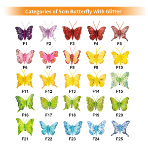 8: فراشة صناعية للمنزل وعيد الفصح محاكاة زينة زهرة الريش - Product Image 5