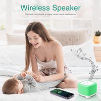 Mesin Suara White Noise dengan Speaker BT 5.1, Lampu Malam 7 Warna, 40 Suara Menenangkan, Dapat Diisi Ulang, Portabel, Mesin Suara untuk Anak