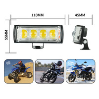 Projecteur antibrouillard LiuHJG 27W à 4 lentilles, blanc et jaune avec rouge et bleu améliorés, 12-80V, feux antibrouillard LED Hjg