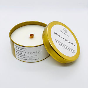 Boîtes à bougies en métal vides de luxe, contenants de voyage, boîte à bougies en étain dorée, 100 ml, peinture mate noire, boîte en étain métallique pour bougies - Product Image 1