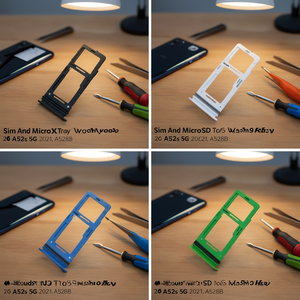 Vassoio per SIM e MicroSD per Samsung Galaxy A52s 5G 2021 A528B Opzioni colore nero bianco blu verde - Product Image 3