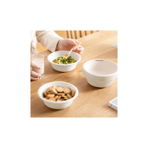 Meilleur Prix Bols en Pulpe de Bagasse de Canne à Sucre Blancs Écologiques Modernes de 7 oz et 8 oz Jetables avec Logo Personnalisé pour Fêtes et Événements en Gros - Product Image 6