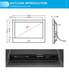 7 Inch <span class=keywords><strong>Mini</strong></span> Nhỏ Quảng Cáo TV Màn Hình Kỹ Thuật Số <span class=keywords><strong>LCD</strong></span> Phương Tiện Truyền Thông Video Máy Nghe Nhạc 7 Inch Màn Hình Với SD Khe Cắm Thẻ Nhớ - Product Image 6