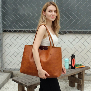 Sacs à main décontractés en cuir véritable, durables, designs personnalisables, fermeture éclair étanche, bandoulière, légers, grande capacité - Product Image 1