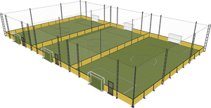 Çin fabrika profesyonel yapay futbol çimi alan futbol kafes sentetik çim futbol sahası futbol sahası - Product Image 5