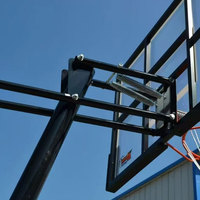 Soporte de Baloncesto Portátil y Ajustable de Alta Calidad con Tablero, Suministro de Fábrica, Mejor Precio, Profesional, para Exteriores