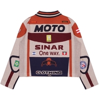 Pull d'Hiver Homme LOGO Personnalisé Décontracté, Vêtement en Maille Zippé, Jumper Mode, Manteau de Piste Graphique, Chandail Tricoté, Veste de Course Vintage