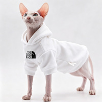 OEM ODM Sweat-shirt à capuche pour chat Sphynx, manches longues, imprimé logo graphique, vêtements pour chat sans poils, haut pour chaton, vêtements pour animaux de compagnie