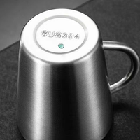 Tasses à café et à lait personnalisées en acier inoxydable, écologiques, portables, grande capacité, avec poignée - Livraison rapide