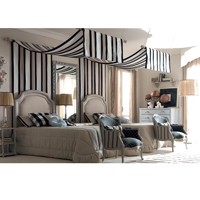 Ensemble de chambre à coucher élégant pour jeunes, meubles de maison personnalisés, meubles français rococo faits à la main, ensemble complet assorti