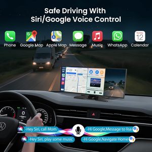 Écran CarPlay sans fil de 11,5 pouces pour voiture avec caméra embarquée 4K et caméra de recul 1080P, compatible CarPlay et <span class=keywords><strong>Android</strong></span> <span class=keywords><strong>Auto</strong></span>, <span class=keywords><strong>tablette</strong></span> intelligente pour voiture - Product Image 6